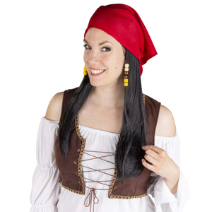 Langhaarperücke für Erwachsene - Piratin