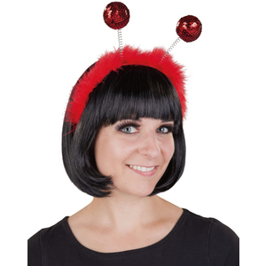 Haarreif - Discokugeln - rot