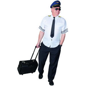 Kostüm - Pilot - 2-teilig - für Erwachsene - verschiedene Größen