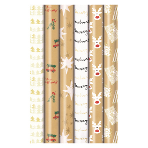 Geschenkpapier - Glitzer - Weihnachten - ca. 200 x 70 cm - 1 Rolle