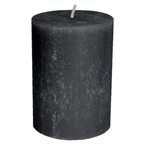 Stumpenkerze - Rustic - ca. 7 x 8 cm - anthrazit