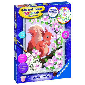 Malen nach Zahlen - Romantic - Neugieriges Eichhörnchen