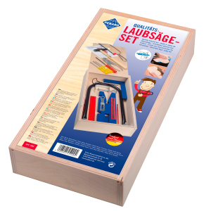 Laubsägeset im Holz-Schiebekasten