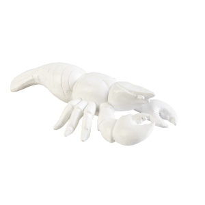 Dekofigur Hummer - weiß - aus Polyresin - ca. 20 x 12 x 4,5 cm