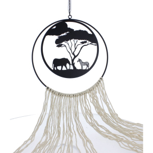 Dekohänger - Savanne - mit Makramee - ca. 95 x 24 cm