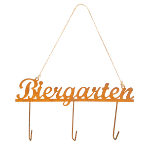 Dekohänger - Biergarten - aus Metall - ca. 30 x 2,5 x 15 cm