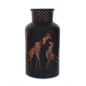 LED Leuchtdeko Giraffen - aus Glas - ca. 8 x 15 cm
