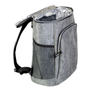 Kühlrucksack - grau - aus Textil - ca. 28 x 16 x 35 cm - 15 l