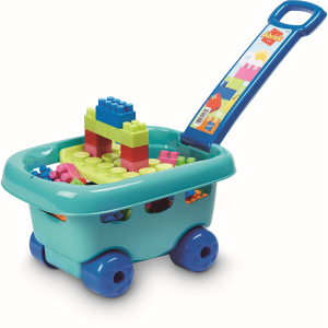 Nachziehwagen mit 30 Bausteinen