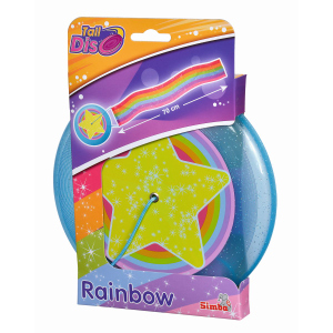 Wurfscheibe mit Schweif - Regenbogen