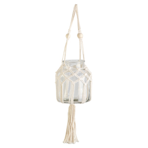 Dekohänger - Glas in Netz - aus Glas und Textil - ca. 13 x 67 cm