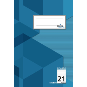 Doppelheft A4 - Lineatur 21 - liniert - 32 Blatt