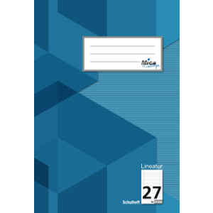 Doppelheft A4 - Lineatur 27 - liniert mit Doppelrand - 32 Blatt