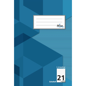 Schulheft A4 - Lineatur 21 - liniert - 16 Blatt