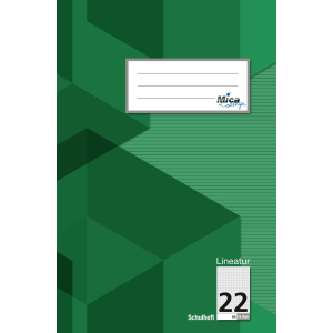 Schulheft A4 - Lineatur 22 - kariert - 16 Blatt
