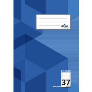 Schulheft A4 - Lineatur 37 - liniert mit Doppelrand - 16 Blatt