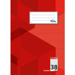 Schulheft A4 - Lineatur 38 - kariert mit Doppelrand - 16 Blatt