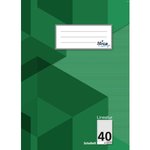 Schulheft A4 - Lineatur 40 - kariert mit umlaufendem Rand - 16 Blatt