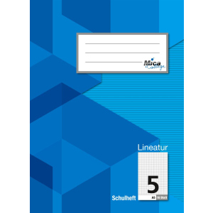 Schulheft A5 - Lineatur 5 - kariert - 16 Blatt