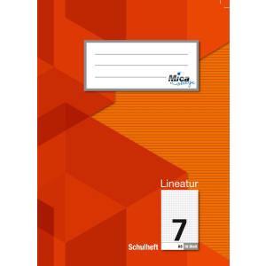 Schulheft A5 - Lineatur 7 - kariert - 16 Blatt