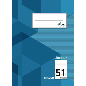 Oktavheft A6 - Lineatur 51 - liniert - 32 Blatt