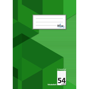 Vokabelheft A4 - Lineatur 54 - 3 Spalten - 40 Blatt