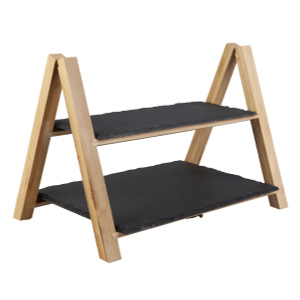 Etagere - mit 2 Schieferplatten