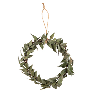Ruscus-Kranz zum Hängen - grün - Ø ca. 10 cm