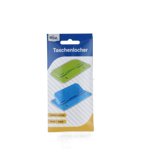 Taschenlocher - grün oder blau - 1 Stück
