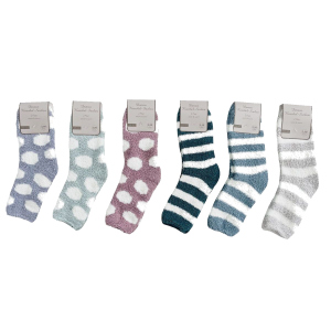 Kuschelsocken -für Damen - 2 Paar - 1 Set