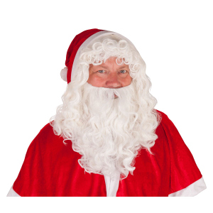 Perücke für Erwachsene - Weihnachtsmann - mit Bart