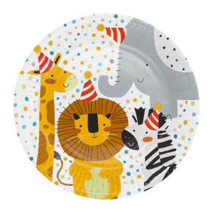 8 Partyteller - Safari - Ø ca. 23 cm