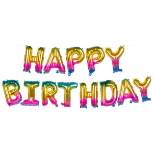 Folienballons - Happy Birthday - Länge ca. 8 m
