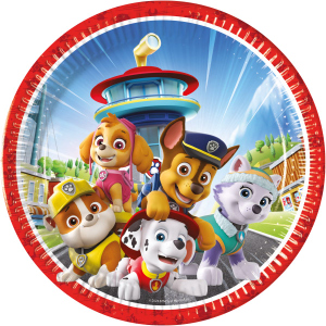 Paw Patrol - 8 Partyteller - Helden retten - Ø ca. 23 cm