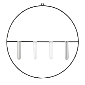 Dekohänger -Ring mit kleinen Vasen - ca. 40 x 3,5 x 41,5 cm