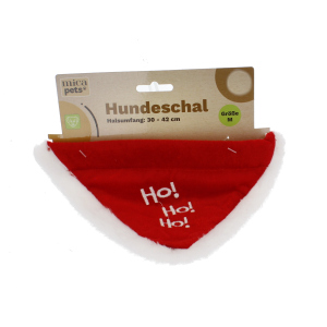 Hundezubehör - Hundeschal Ho Ho Ho - Größe M - ca. 30-42 x 24 x 14 cm