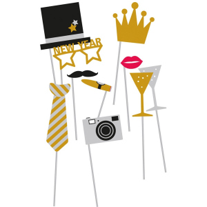 Fotorequisiten Set - Golden Wishes - 10-teilig