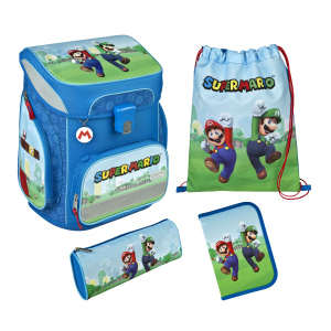 Super Mario - Scooli - Schulranzen Set - EasyFit -  5-teilig