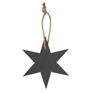 Dekohänger - Stern - Schiefer - ca. 10 x 10 x 0,3 cm
