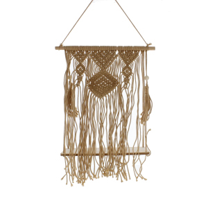 Makrameeregal mit 1 Boden - ca. 50 / 70 x 40 cm