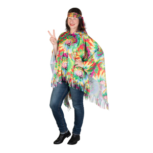 Kostüm - Poncho Hippie - für Erwachsene - Einheitsgröße