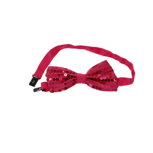 Fliege - Pailletten - für Erwachsene - pink