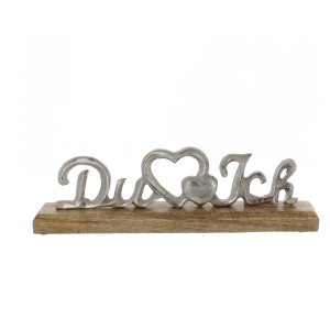 Schriftzug - Du und Ich - ca. 33 x 5 x 11 cm