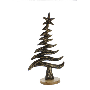 Baum - gold/braun - ca. 13 x 15 x 44 cm