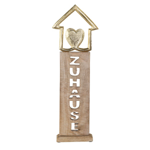 Säule Zuhause mit Haus - ca. 16 x 5 x 48 cm