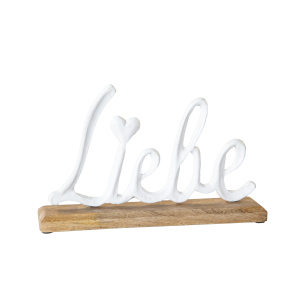 Schriftzug - Liebe - mit Herz - ca. 25 x 5 x 16 cm
