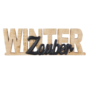 Schriftzug Winterzauber - ca. 30 x 2,5 x 10 cm