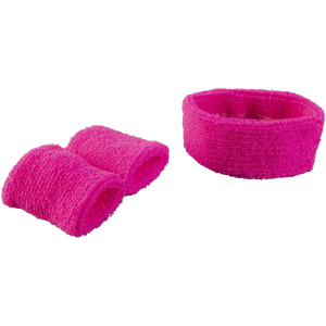Schweißband-Set - 2-teilig - für Erwachsene - pink