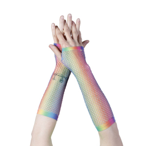 Fischnetzhandschuhe - Regenbogen