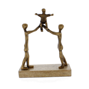 Standdeko Familie - ca. 23 x 8 x 25 cm